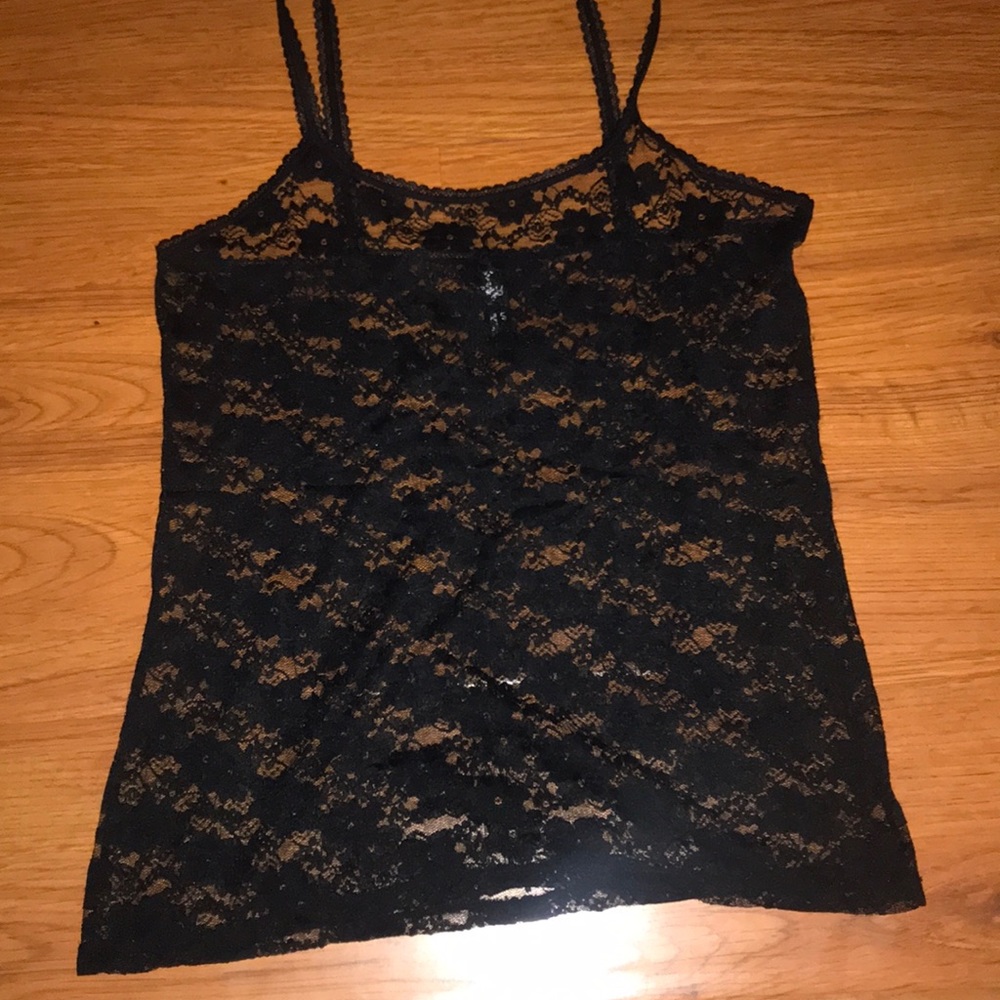 Black sheer tank top